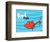 One Fish Two Fish Ocean Collection III - Red Fish (ocean)-Theodor (Dr. Seuss) Geisel-Framed Art Print