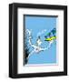 One Fish, Two Fish, Red Fish, Blue Fish (on blue)-Theodor (Dr. Seuss) Geisel-Framed Art Print