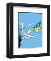 One Fish, Two Fish, Red Fish, Blue Fish (on blue)-Theodor (Dr. Seuss) Geisel-Framed Art Print