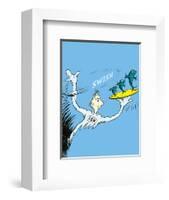 One Fish, Two Fish, Red Fish, Blue Fish (on blue)-Theodor (Dr. Seuss) Geisel-Framed Art Print