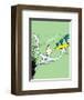 One Fish, Two Fish, Red Fish, Blue Fish (on green)-Theodor (Dr. Seuss) Geisel-Framed Art Print