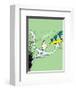 One Fish, Two Fish, Red Fish, Blue Fish (on green)-Theodor (Dr. Seuss) Geisel-Framed Art Print