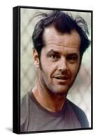 ONE FLEW OVER THE CUCKOO'S NEST, 1975 directed by MILOS FORMAN Jack Nicholson (photo)-null-Framed Stretched Canvas