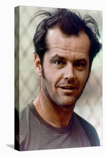 ONE FLEW OVER THE CUCKOO'S NEST, 1975 directed by MILOS FORMAN Jack Nicholson (photo)-null-Stretched Canvas