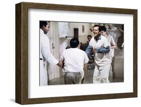 ONE FLEW OVER THE CUCKOO'S NEST, 1975 DIRECTED MILOS FORMAN Jack Nicholson (photo)-null-Framed Photo