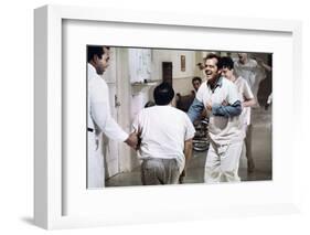 ONE FLEW OVER THE CUCKOO'S NEST, 1975 DIRECTED MILOS FORMAN Jack Nicholson (photo)-null-Framed Photo