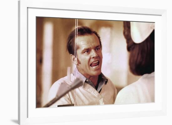 ONE FLEW OVER THE CUCKOO'S NEST, 1975 DIRECTED MILOS FORMAN Jack Nicholson (photo)-null-Framed Photo