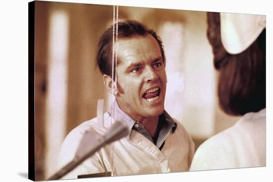 ONE FLEW OVER THE CUCKOO'S NEST, 1975 DIRECTED MILOS FORMAN Jack Nicholson (photo)-null-Stretched Canvas