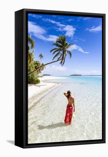 One Foot Island, Aitutaki, Cook Islands (Mr)-Matteo Colombo-Framed Stretched Canvas