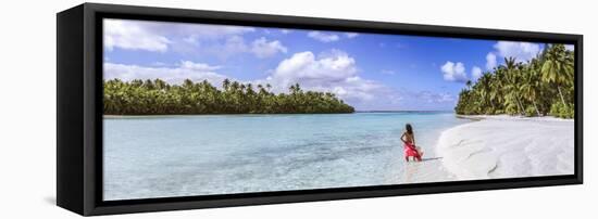 One Foot Island, Aitutaki, Cook Islands (Mr)-Matteo Colombo-Framed Stretched Canvas