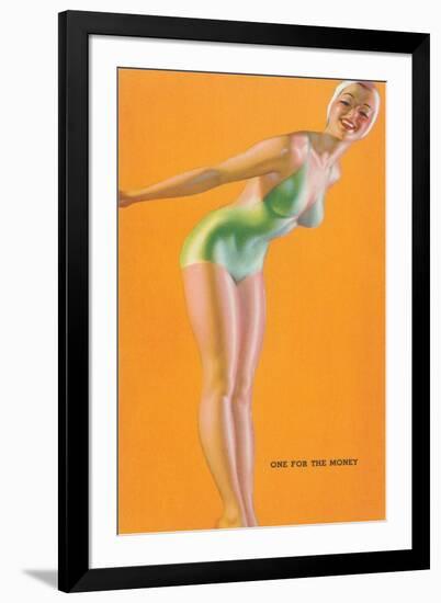 One for the Money, Diver-null-Framed Art Print