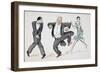 One Gentleman in Black Tie, a Further Gentleman in White Tie and Tails, and a Woman in a Light Gree-Sem (1863-1934)-Framed Giclee Print