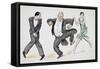 One Gentleman in Black Tie, a Further Gentleman in White Tie and Tails, and a Woman in a Light Gree-Sem (1863-1934)-Framed Stretched Canvas