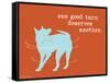 One Good Turn-Dog is Good-Framed Stretched Canvas