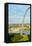 One half view of Gateway Arch and the Mississippi River, St. Louis, Missouri, the "Gateway to th...-null-Framed Stretched Canvas