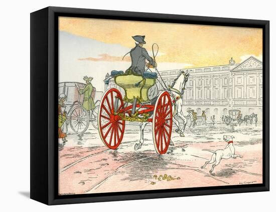 One-horse shay during the reign of Louis XV-Eugene Courboin-Framed Stretched Canvas