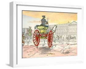 One-horse shay during the reign of Louis XV-Eugene Courboin-Framed Giclee Print