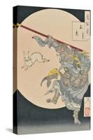 One Hundred Aspects of the Moon: The Rabbit in the Moon and the Monkey King, 1889-null-Stretched Canvas