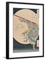 One Hundred Aspects of the Moon: The Rabbit in the Moon and the Monkey King, 1889-null-Framed Giclee Print