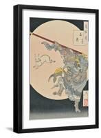 One Hundred Aspects of the Moon: The Rabbit in the Moon and the Monkey King, 1889-null-Framed Giclee Print