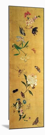 One Hundred Butterflies, Flowers and Insects, Detail from a Handscroll-Chen Hongshou-Mounted Premium Giclee Print