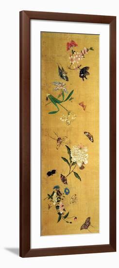 One Hundred Butterflies, Flowers and Insects, Detail from a Handscroll-Chen Hongshou-Framed Giclee Print