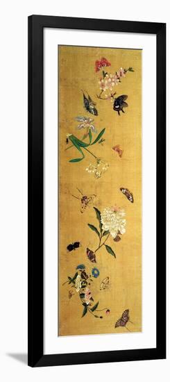 One Hundred Butterflies, Flowers and Insects, Detail from a Handscroll-Chen Hongshou-Framed Giclee Print