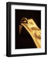 One Hundred Dollar Bill with a Padlock-null-Framed Premium Photographic Print