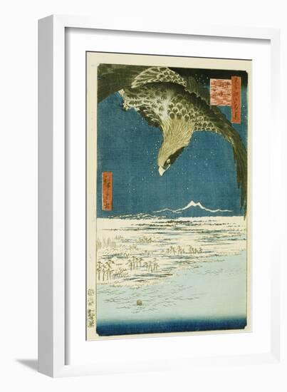 One Hundred Thousand- Tsubo Plain at Susaki, Fukagawa-Utagawa Hiroshige-Framed Giclee Print