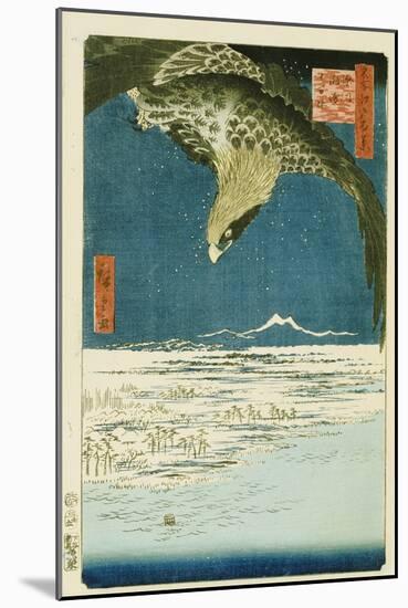 One Hundred Thousand- Tsubo Plain at Susaki, Fukagawa-Utagawa Hiroshige-Mounted Giclee Print