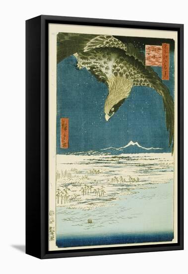 One Hundred Thousand- Tsubo Plain at Susaki, Fukagawa-Utagawa Hiroshige-Framed Stretched Canvas