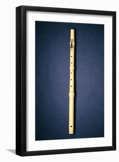 One-Keyed Flute, Made by Naust, Paris, C.1725 (Ivory)-French-Framed Giclee Print