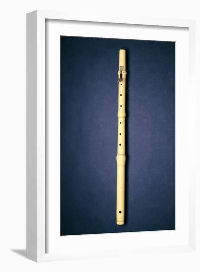 One-Keyed Flute, Made by Naust, Paris, C.1725 (Ivory)-French-Framed Giclee Print