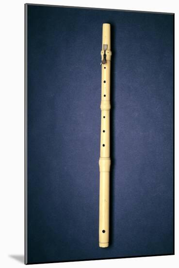 One-Keyed Flute, Made by Naust, Paris, C.1725 (Ivory)-French-Mounted Giclee Print