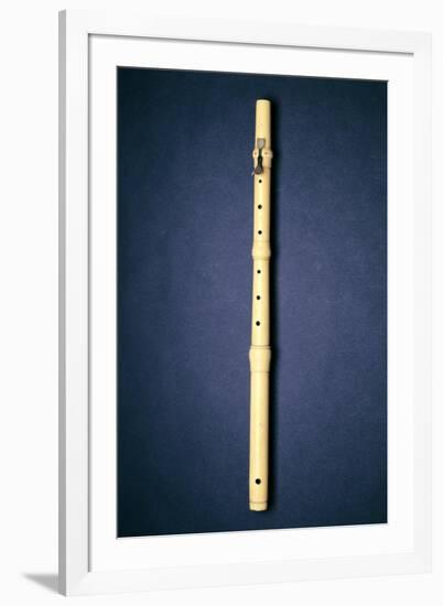 One-Keyed Flute, Made by Naust, Paris, C.1725 (Ivory)-French-Framed Giclee Print