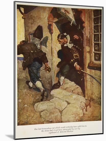 One Last Tremendous Cut Which Would Certainly Have Split Him to the Chine-Newell Convers Wyeth-Mounted Giclee Print