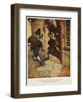 One Last Tremendous Cut Which Would Certainly Have Split Him to the Chine-Newell Convers Wyeth-Framed Premium Giclee Print