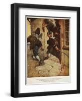 One Last Tremendous Cut Which Would Certainly Have Split Him to the Chine-Newell Convers Wyeth-Framed Premium Giclee Print