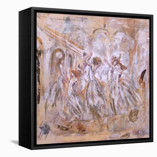 One Man Dancing with Five Women-Marta Gottfried-Framed Stretched Canvas