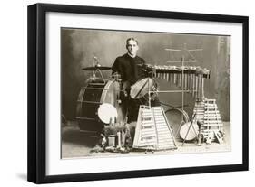 One-Man Percussion Section-null-Framed Art Print