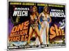 One Million Years BC, 1966, She, 1965, US lobby card-null-Mounted Art Print