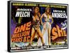 One Million Years BC, 1966, She, 1965, US lobby card-null-Framed Stretched Canvas