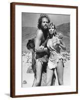 One Million Years BC, L-R, John Richardson, Raquel Welch, 1966-null-Framed Photo