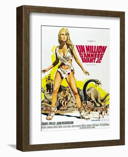 One Million Years BC, Raquel Welch on French Poster Art, 1966-null-Framed Art Print