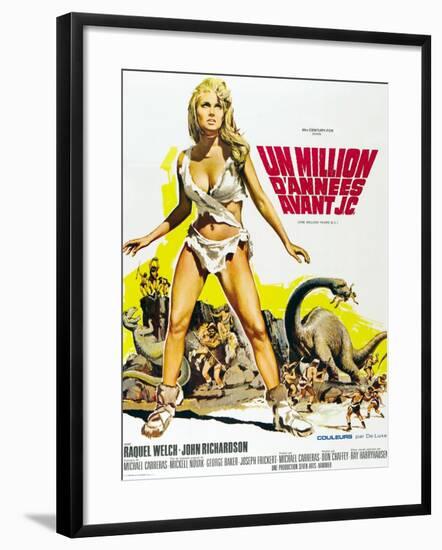 One Million Years BC, Raquel Welch on French Poster Art, 1966-null-Framed Art Print