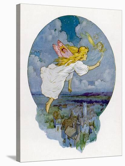 One Moonlight Night the Fairies Came Flying In-Harry G. Theaker-Stretched Canvas