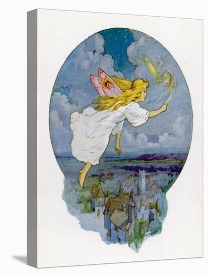 One Moonlight Night the Fairies Came Flying In-Harry G. Theaker-Stretched Canvas