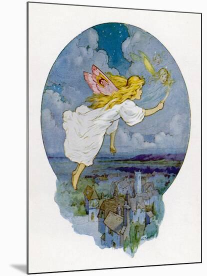 One Moonlight Night the Fairies Came Flying In-Harry G. Theaker-Mounted Art Print