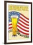 One Nation with Beer and Pretzels for All-null-Framed Art Print