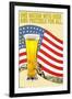 One Nation with Beer and Pretzels for All-null-Framed Art Print